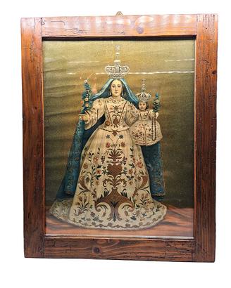 ANTICA STAMPA DEVOZIONALE MADONNA DI CANNETO, 900