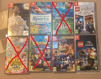 5 Giochi per Nintendo Switch, singoli o lotti