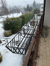 Set 3 Portavasi Ferro Battuto Artigianali Robusti