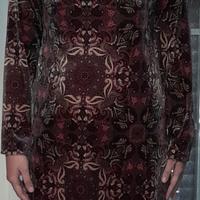 Abito donna, fantasia, corto con maniche lunghe