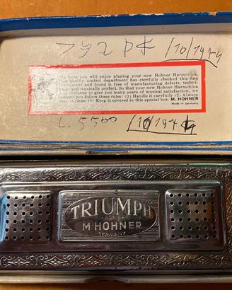 Armonica M.HOHNER TRIUMPH 1153/32 G anni 60 con sc