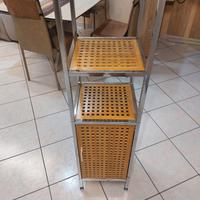 colonna acciaio e bamboo