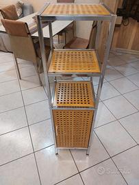 colonna acciaio e bamboo