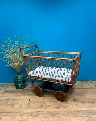 CULLA IN VIMINI FIORIERA MIDOLLINO RATTAN GIARDINO