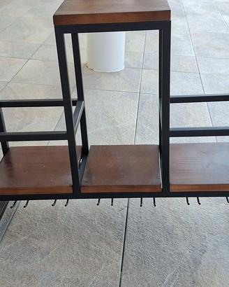 Mobile da muro portabottiglie e bicchieri