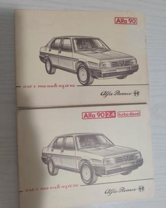 Libretti uso e manut. originali Alfa 90/2.4 TD