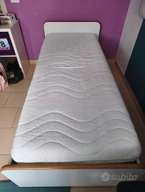 Letto singolo a una piazza + rete + materasso