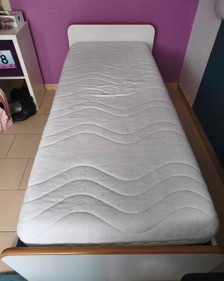 Letto singolo a una piazza + rete + materasso