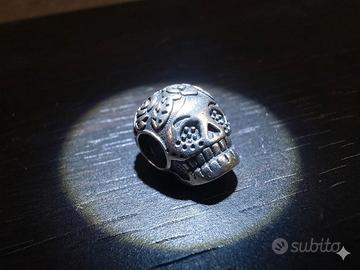 Raro Charm Pandora Teschio Messicano Argento 925 -