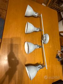 Lampadario 4 luci grigio