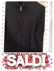 SALDI Maglione uomo Lancetti con zip XXL