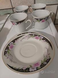 4 tazze da thè in ceramica 