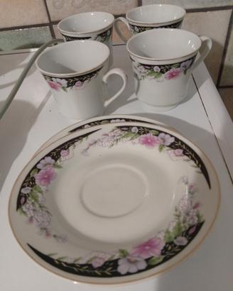 4 tazze da thè in ceramica