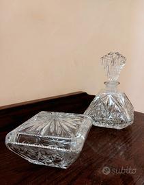 Set da toilette vintage in cristallo 