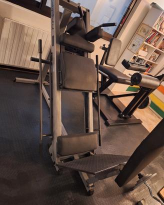 Hack squat Leg press calf press