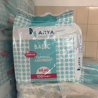 100 tappetini assorbenti 60x60 per cani con adesiv