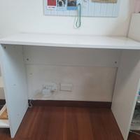 Scrivania in Mdf di piccole dimensioni bianca