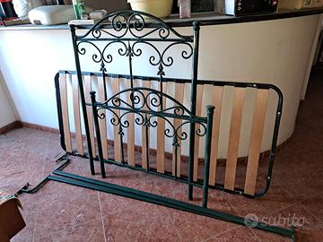 Letto singolo in ferro battuto 