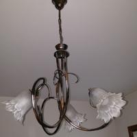 Lampadario in ferro battuto