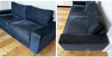 Divano Letto 2 Posti IKEA VIMLE nero-blu scuro