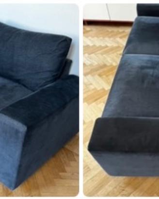 Divano Letto 2 Posti IKEA VIMLE nero-blu scuro