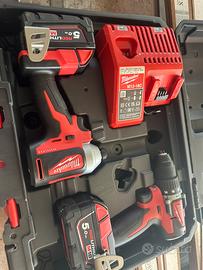 set avvitatore e pistola milwaukee