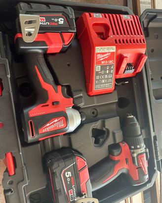 set avvitatore e pistola milwaukee