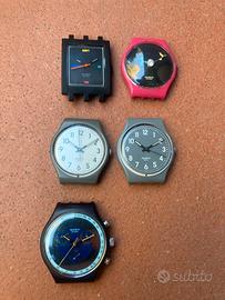 Lotto 5 orologi Swatch solo quadranti vintage