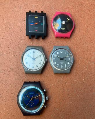 Lotto 5 orologi Swatch solo quadranti vintage