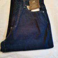 pantaloni in cotone blu notte