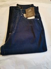 pantaloni in cotone blu notte