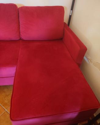 Divanetto nuovo rosso porpora 