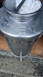 latta olio acciaio inox 50 Lt