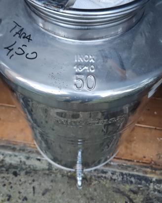 latta olio acciaio inox 50 Lt