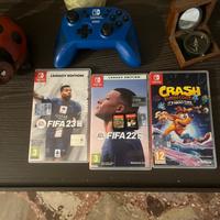 Videogiochi nintendo switch e controller