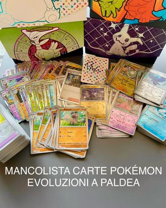 Completo Mancoliste Pokemon Evoluzioni a Paldea