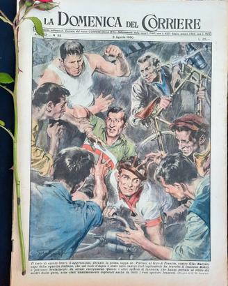 La Domenica del Corriere 6 agosto 1950 Bartali