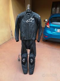 tuta moto 52 divisibile Alpinestars in pelle