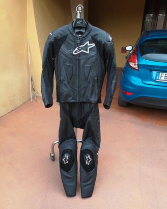 tuta moto 52 divisibile Alpinestars in pelle
