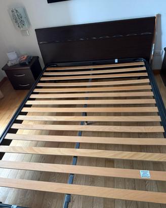 Letto con rete con doghe in legno 160x190