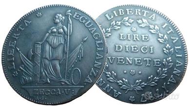 REPLICA MONETA VENEZIANA 10 LIRE VENEZIA 1797 M#