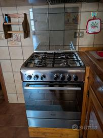 Cucina a Gas Hotpoint Ariston in Acciaio Inox
