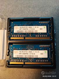 HYNIX MEMORIA RAM 2 x 1GB 2Rx16 PC3 8500S DDR3 106