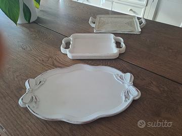 Set Vassoi Shabby Chic in legno