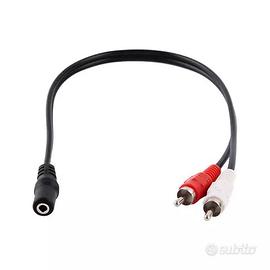dattatore Stereo Jack Femmina Audio Cavo 2 RCA Mas