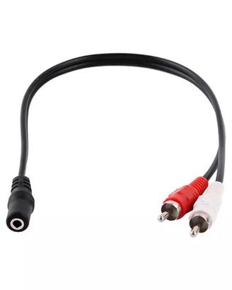 dattatore Stereo Jack Femmina Audio Cavo 2 RCA Mas