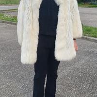 Cappotto sartoriale vintage in pelliccia di volpe