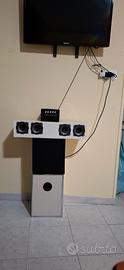 hi-fi   con barra surround e subwoofer 