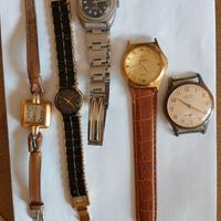 Lotto di 5 OROLOGI VINTAGE 