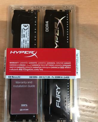 Memoria ram DDR4 8 gb 2666 mhz (2X4 gb)